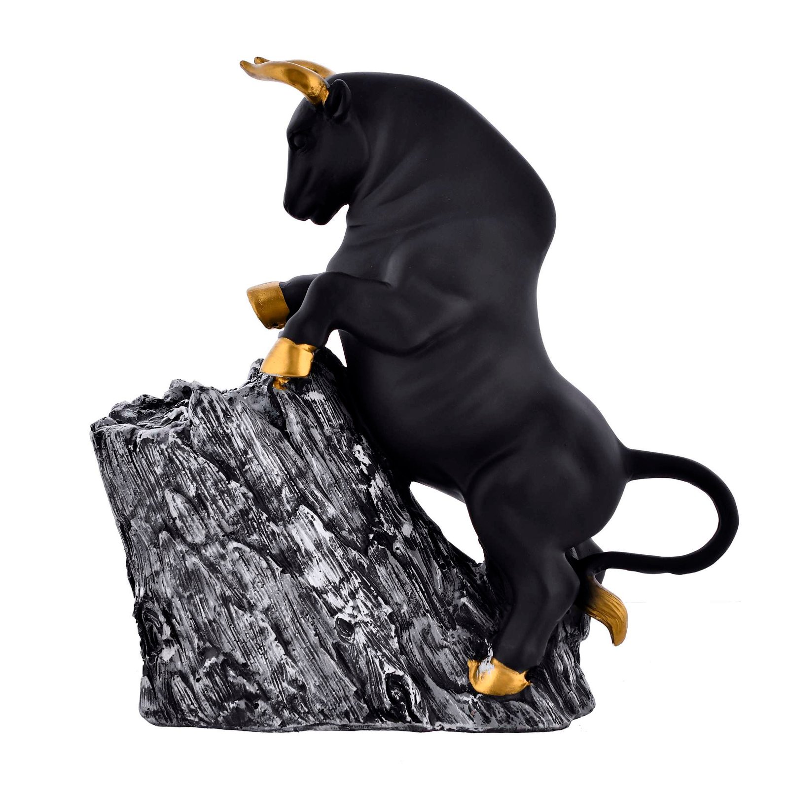 Antique Geometric Statue Bull Sculpture