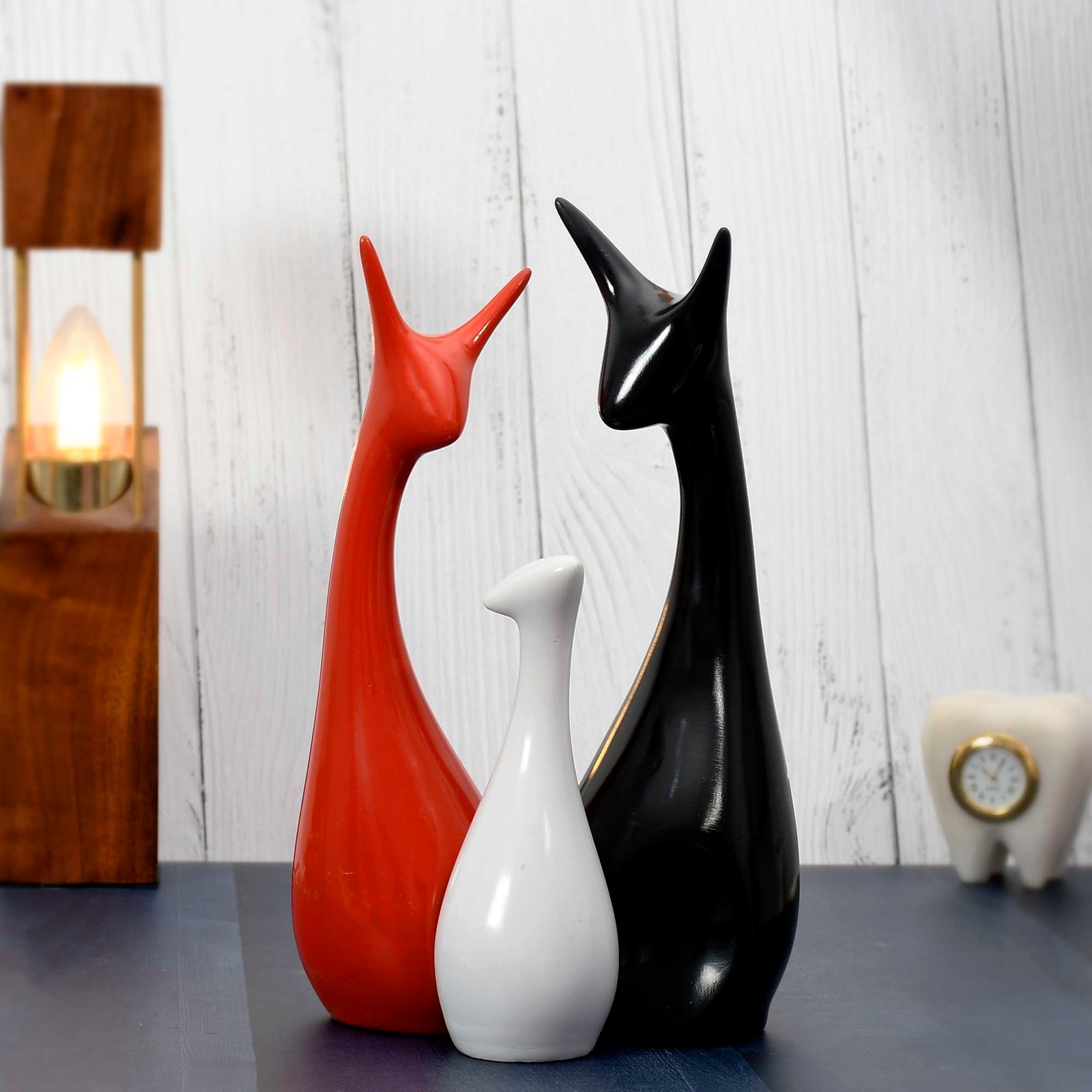 Giraffe Pair Antique Finish Showpiece - Image 4